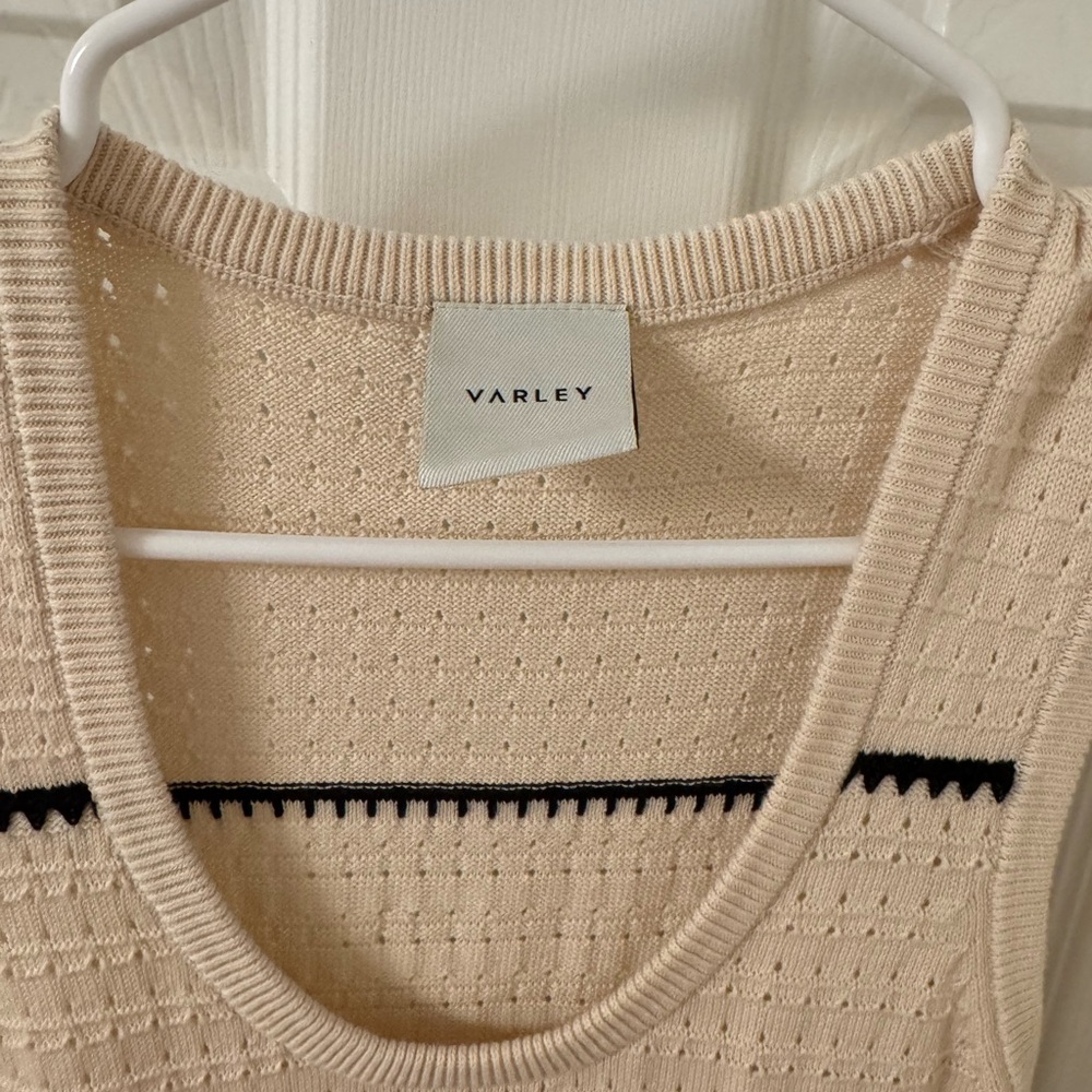 Varley Cream and Black Knit Maxi Dress - Picture 2 of 6